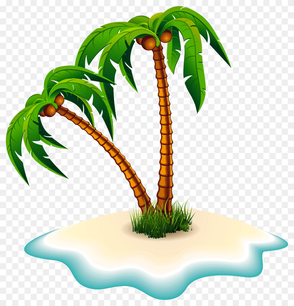 Island Clipart, Vegetation, Tree, Plant, Palm Tree Free Png Download