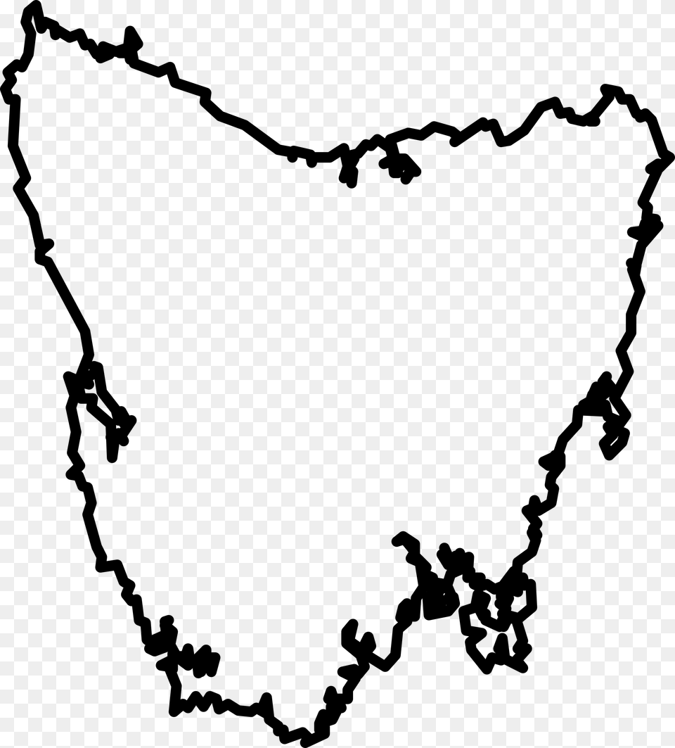 Island Clipart Black And White Outline, Gray Free Transparent Png