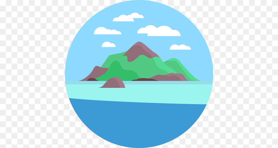 Island Icon With And Vector Format For Unlimited, Water, Shoreline, Sea, Outdoors Png Image