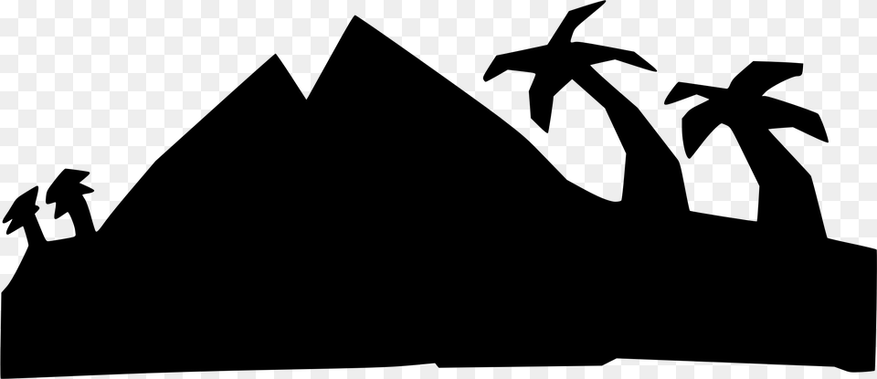 Island Mountain Clipart, Gray Free Transparent Png