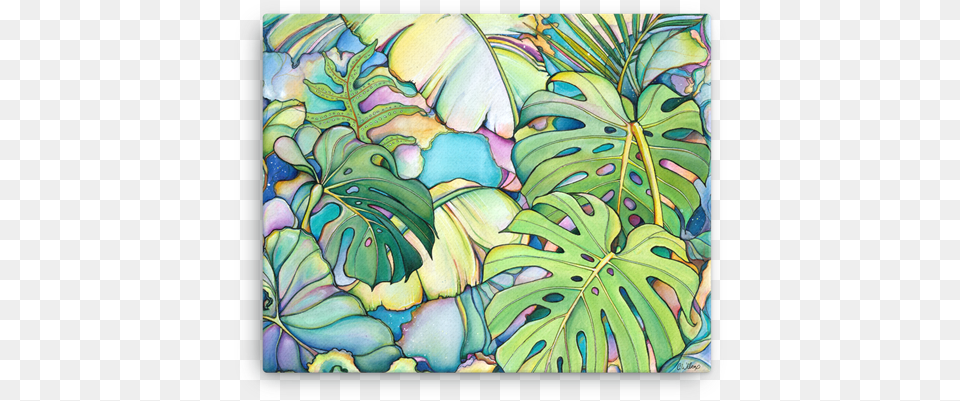 Island Oasis Canvas, Leaf, Plant, Art Free Transparent Png