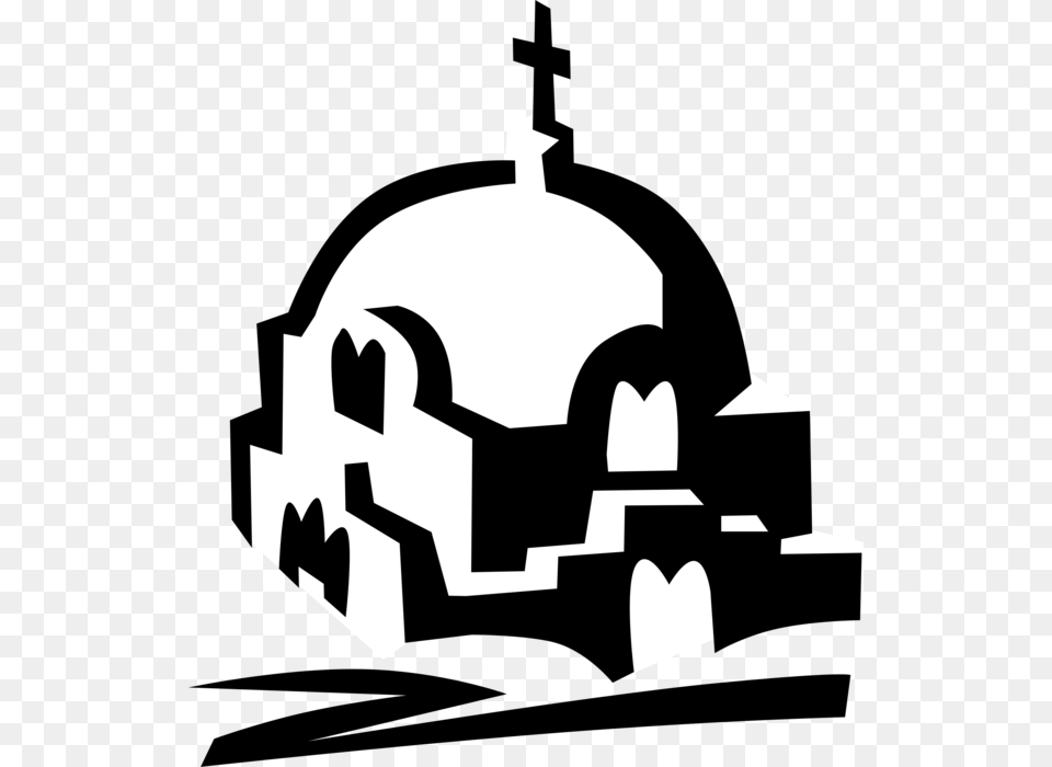 Island Of Santorini With Greek Orthodox, Architecture, Building, Dome, Stencil Free Png Download