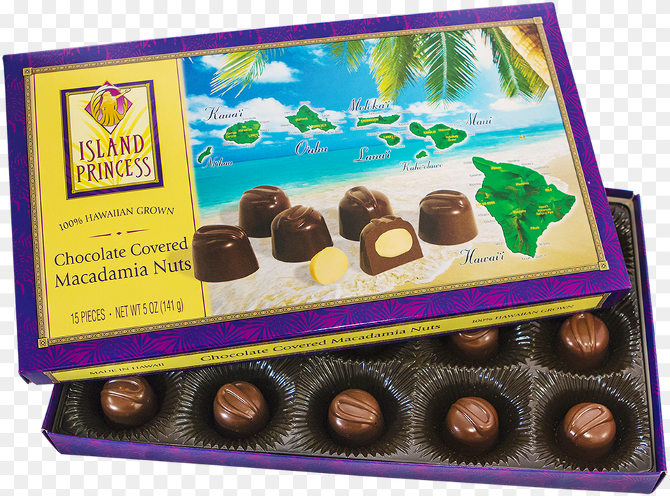Island Princess Hawaiian Chocolate Covered Macadamia Nuts Chocolate Truffle, Dessert, Food Free Png Download
