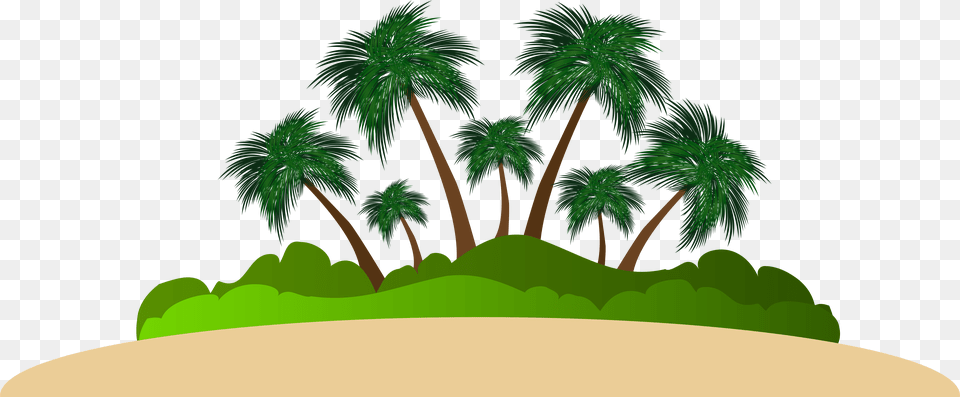 Island Silhouette Clipart Download Transparent Background Island Clipart, Palm Tree, Tree, Vegetation, Green Png Image