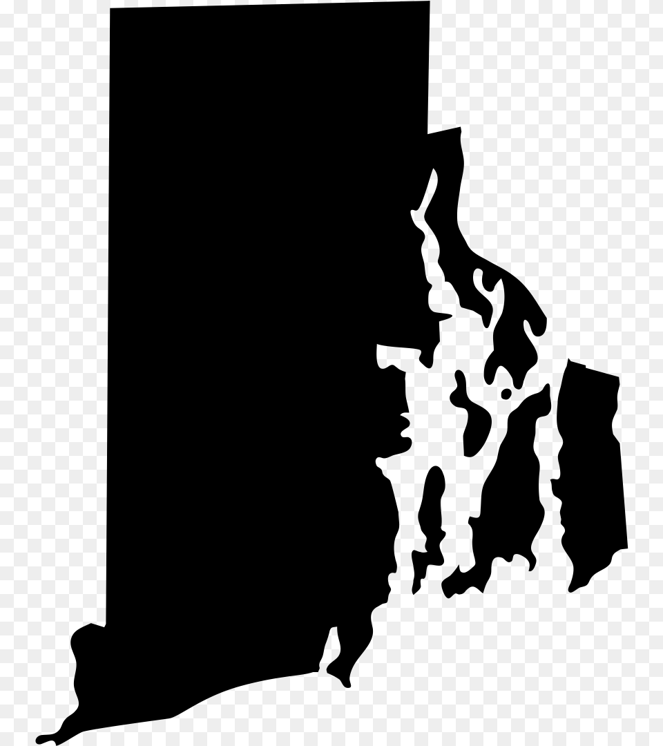 Island Silhouette Rhode Island State Map, Gray Free Png