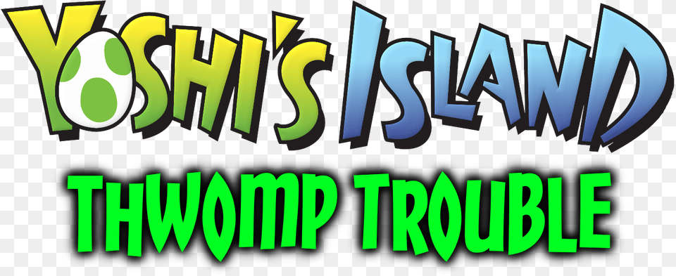 Island Thwomp Trouble Logo Yoshi Touch Amp Go Ds, Green, Text Free Png