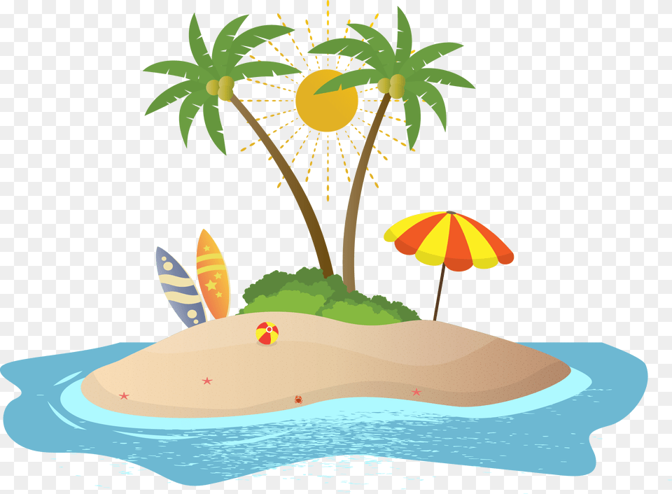 Island Vector, Water, Summer, Sea, Outdoors Free Png
