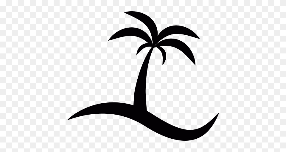 Island With A Palm Tree Icon, Clothing, Hat, Nature, Night Free Transparent Png