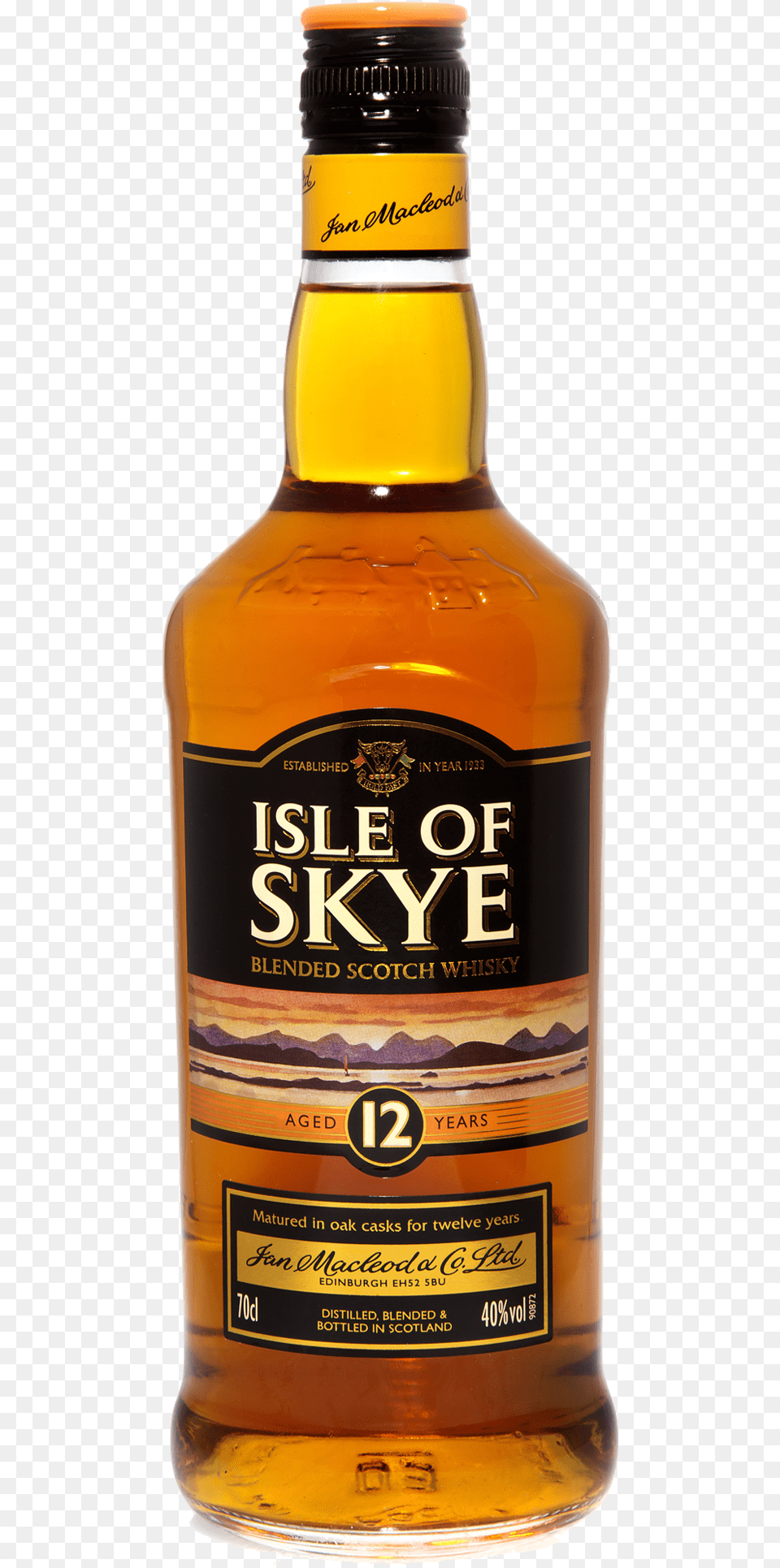 Isle Of Skye 12 Year Old Blended Scotch Whisky 700ml Whisky, Alcohol, Beverage, Liquor, Beer Png