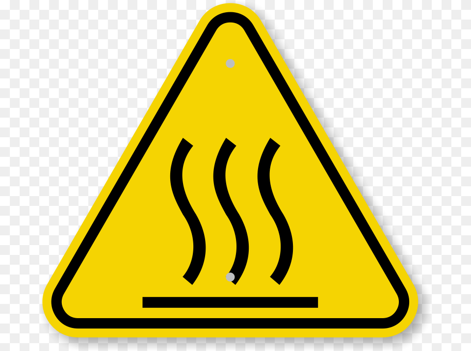 Iso Burn Hazard Hot Surface Symbol Warning Sign Stairs Fall, Road Sign Free Png Download