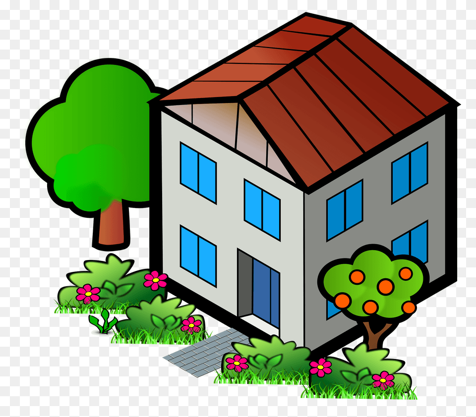 Iso City Grey House Clipart, Green, Neighborhood, Outdoors, Housing Free Png Download