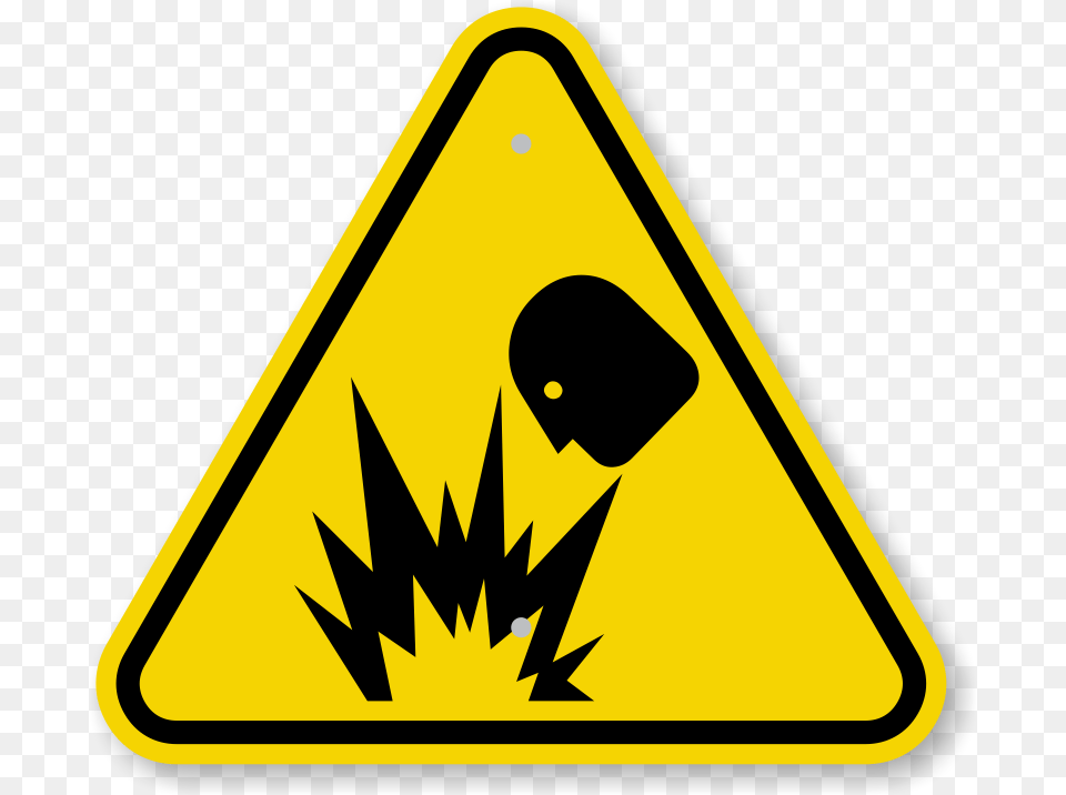 Iso Explosion Hazard Symbol Warning Sign Explosive Hazard Symbol, Road Sign Free Png