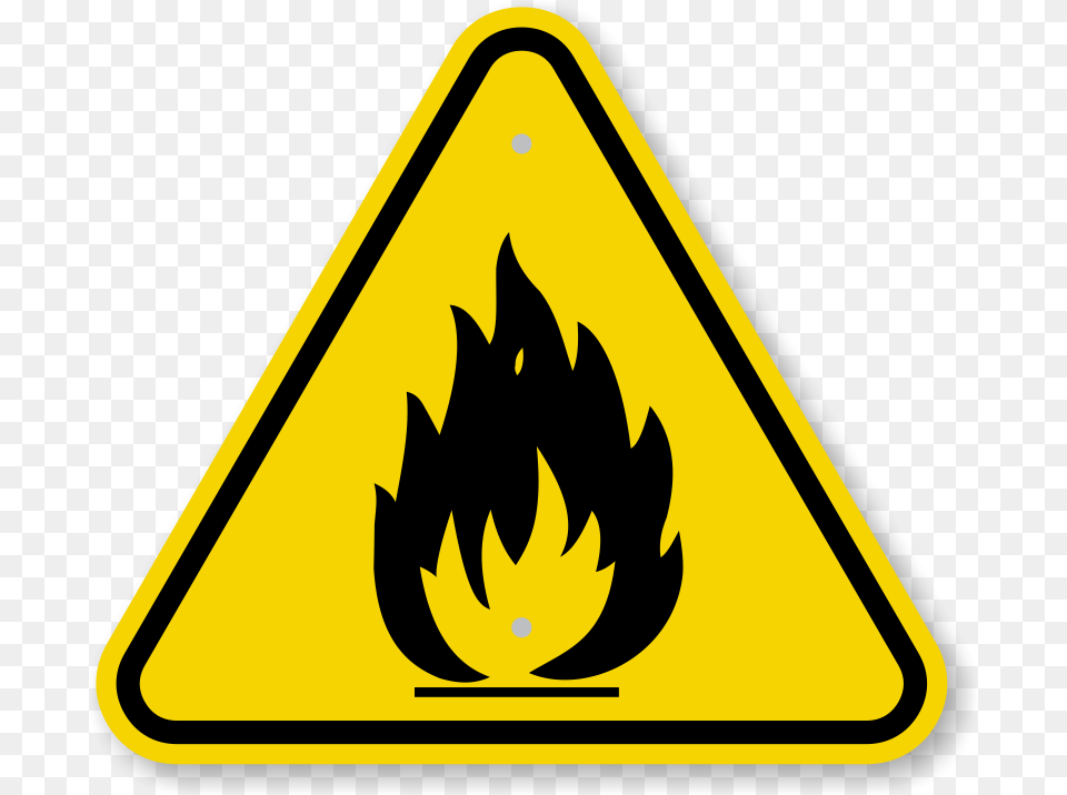 Iso Fire Hazard Warning Sign Symbol, Road Sign Free Png Download