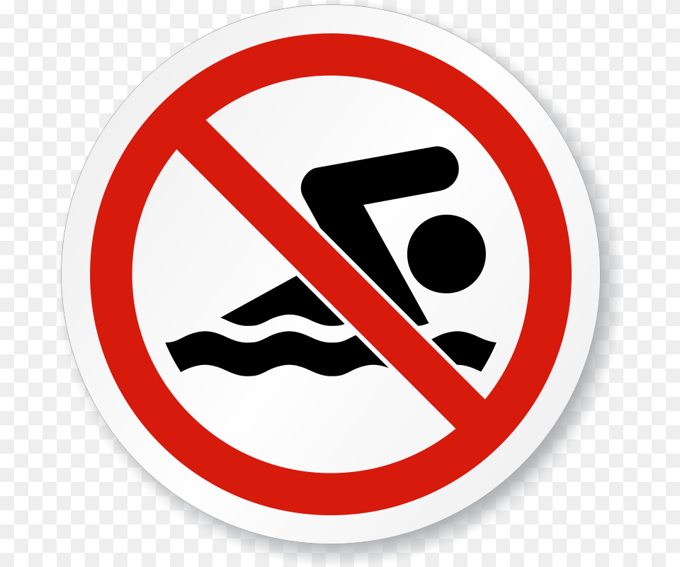 Iso No Swimming No Swimming Sign, Symbol, Road Sign Png