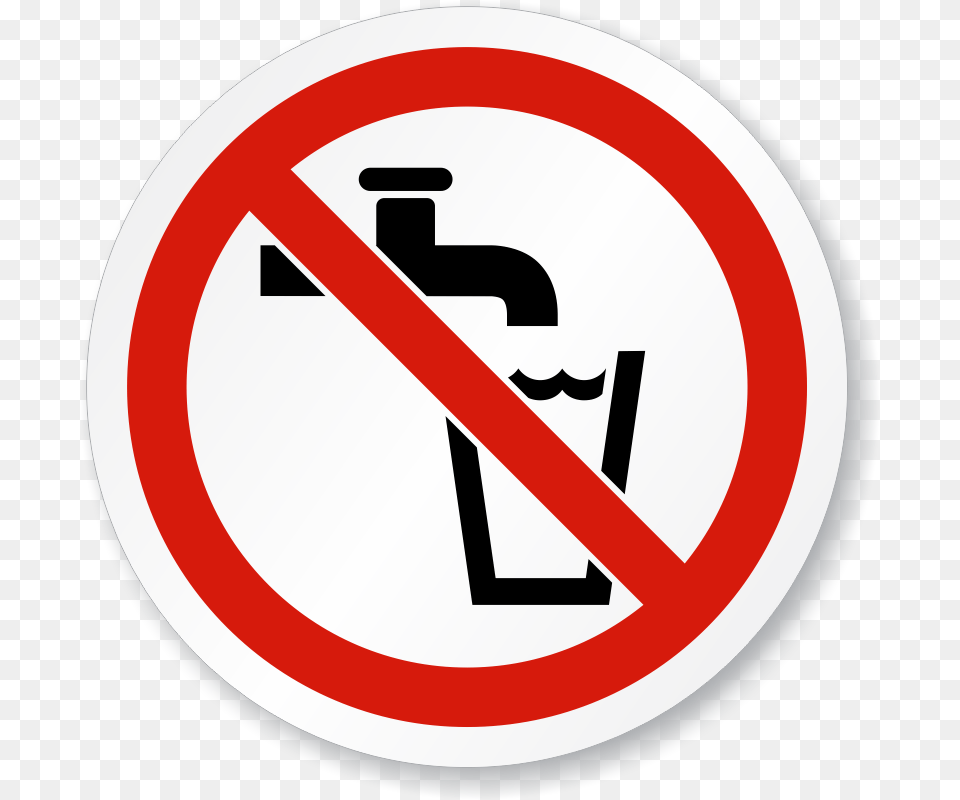 Iso Prohibition Sign Warning Non Potable Water Sign, Symbol, Road Sign Free Png Download