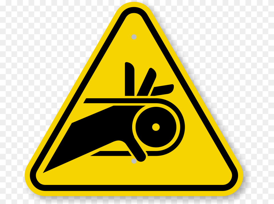 Iso Warning Pinch Point Entanglement Sign Symbol Sku Hand Safety Warning Signs, Road Sign Png Image