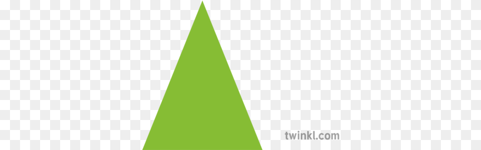 Isoceles Triangle Green Illustration Twinkl Green Isosceles Triangle Free Png Download