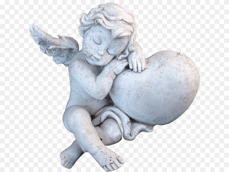 Isolated Angel Sculptures Figure Faith Hope Cupid Sculpture, Baby, Person, Art, Face Free Png Download