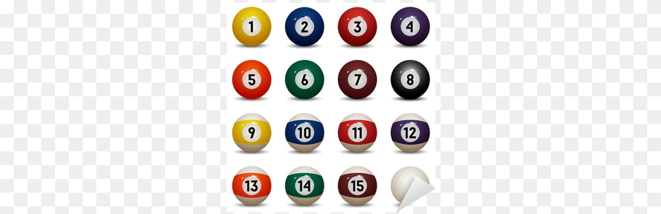 Isolated Colored Pool Balls Chiffres 1, Number, Symbol, Text Free Png Download