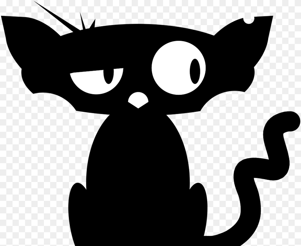 Isolated Funny Animal Photo Funny Cat Silhouette, Stencil, Astronomy, Moon, Nature Free Transparent Png