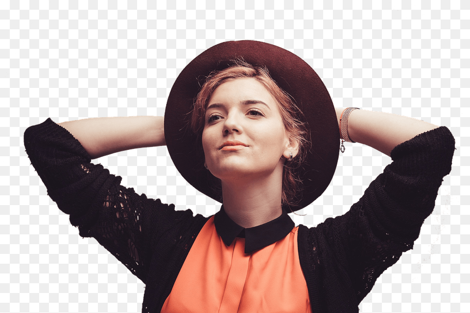 Isolated Girl Studio Photo On Pixabay Serkan Demirel I M Gonna Stay, Clothing, Face, Hat, Head Free Png Download