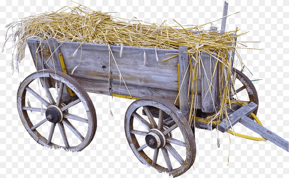 Isolated Hay Wagon Bauer Wagon Trailers Transport Hay Cart, Wheel, Machine, Vehicle, Transportation Free Png Download