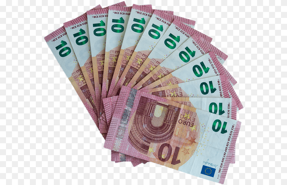 Isolated Money Euro Cash Finance Loan Free Transparent Png