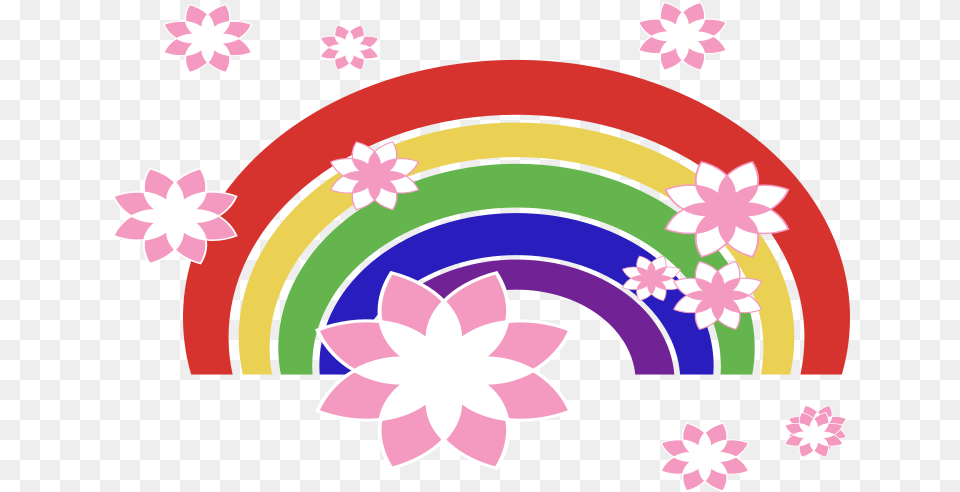 Isolated Rainbow Clip Art, Graphics, Flower, Plant, Floral Design Free Png Download