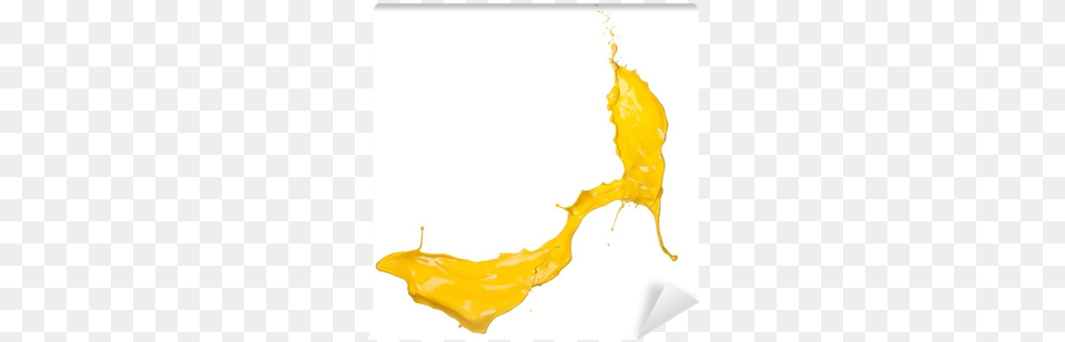 Isolated Shot Of Yellow Paint Splash On White Background Painting, Beverage, Juice, Orange Juice, Smoke Pipe Free Png Download