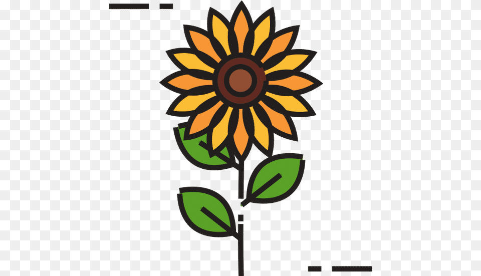 Isolated Sunflower Icon Fill Design Canva Floral, Flower, Plant Free Transparent Png