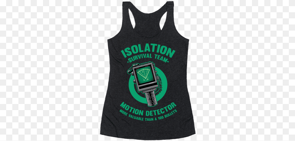 Isolation Survival Team Motion Detector Racerback Tank Pansexual Pirate, Clothing, Tank Top, T-shirt, Person Free Transparent Png