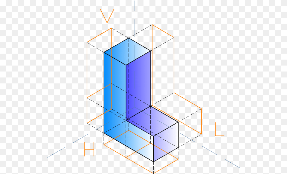 Isometric 3d Letter L, Cad Diagram, Diagram Free Png Download