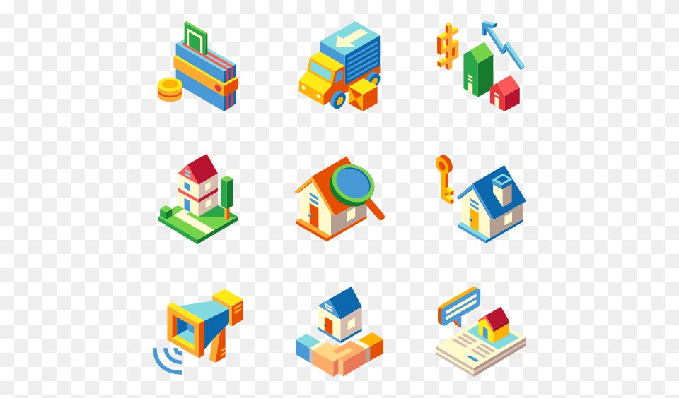 Isometric Building Icon Packs, Toy Free Transparent Png