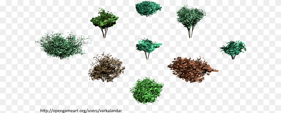 Isometric Bushes Opengameartorg Tree, Accessories, Mineral, Plant, Vegetation Free Png Download