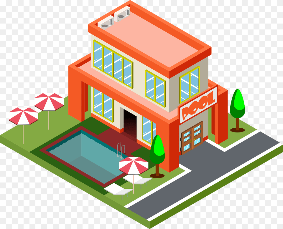 Isometric Clipart, Neighborhood, Architecture, Villa, Housing Png