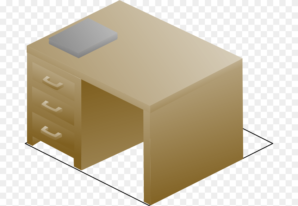 Isometric Desk Right Front With Book, Drawer, Furniture, Table, Cabinet Free Transparent Png