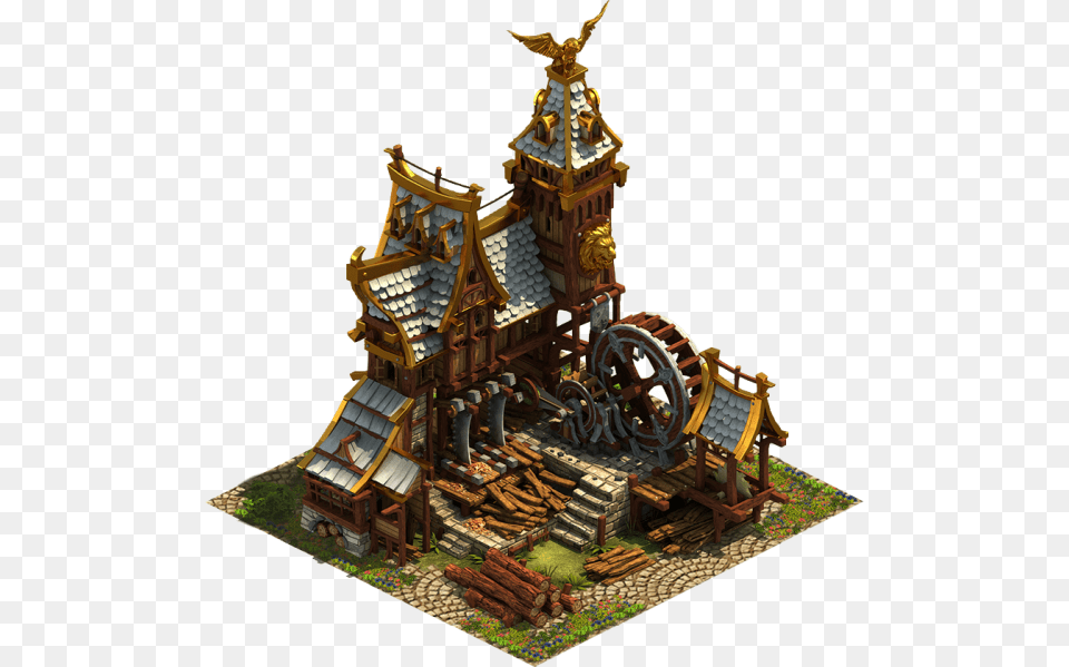 Isometric Fantasy Bridge Icon, Machine, Wheel, Treasure, Bulldozer Free Png