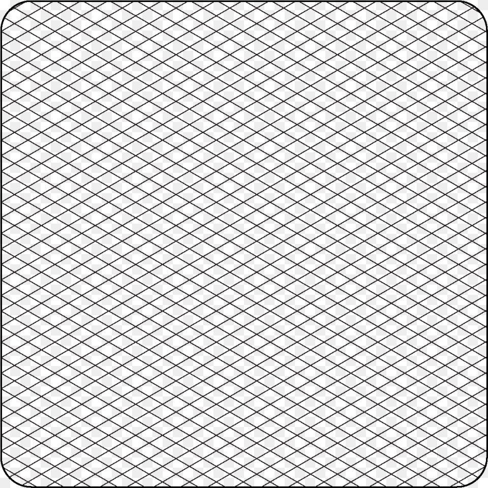 Isometric Grid Graph Paper, Black Free Png Download