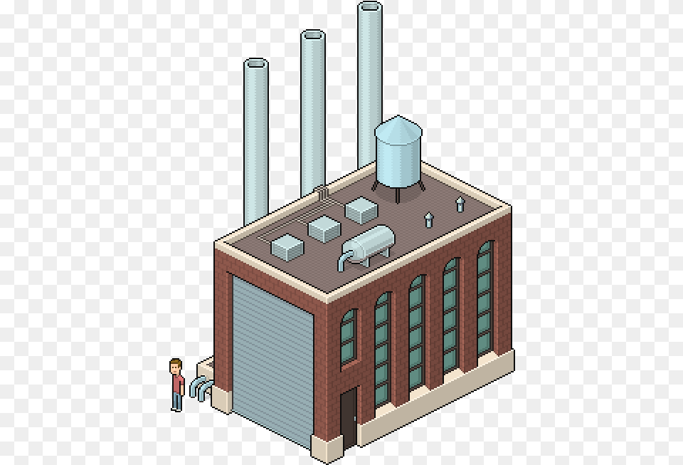 Isometric Projection, Architecture, Building, Factory, Power Plant Free Png Download
