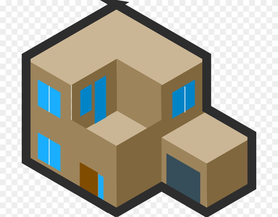 Isometric Projection Building Drawing House Architecture, Cardboard, Box, Carton, Package Free Png Download