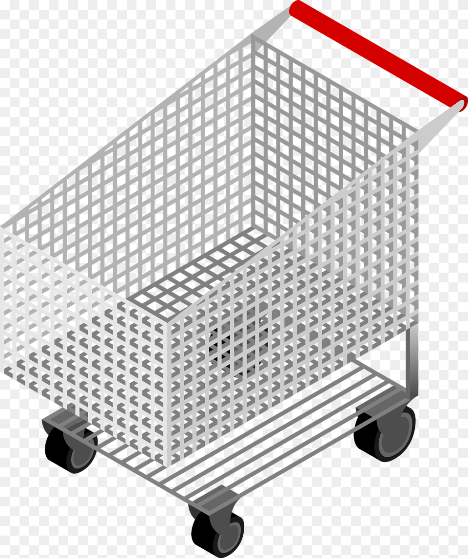 Isometric Shopping Cart Empty Clipart, Shopping Cart Png Image