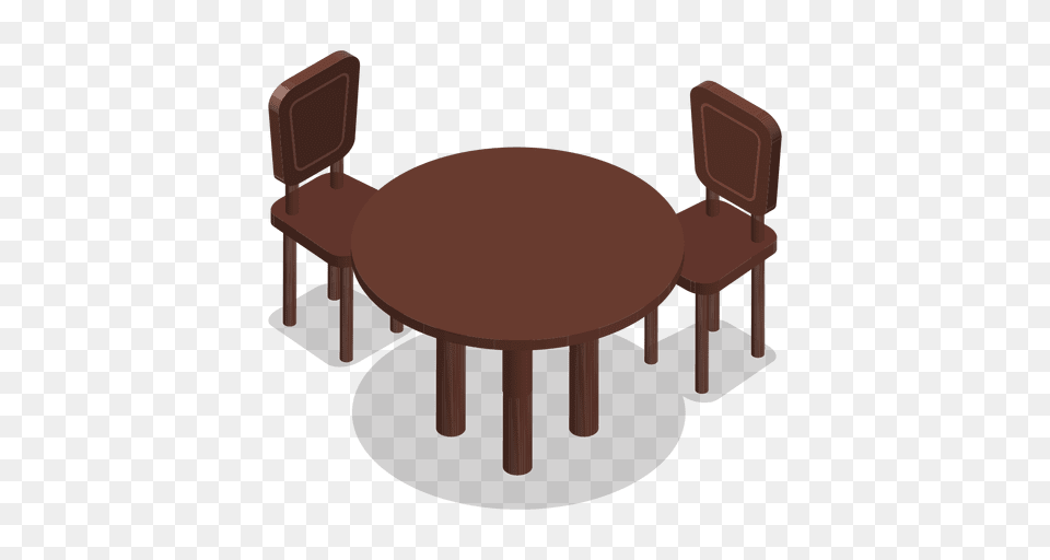 Isometric Table With Chairs, Furniture, Dining Table, Room, Indoors Png Image