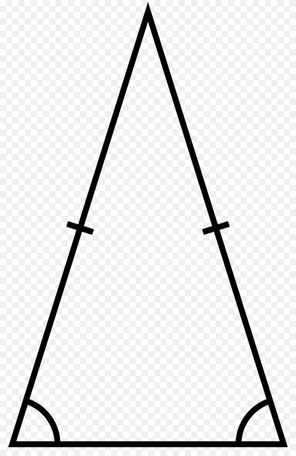 Isosceles Triangle, Gray Free Transparent Png