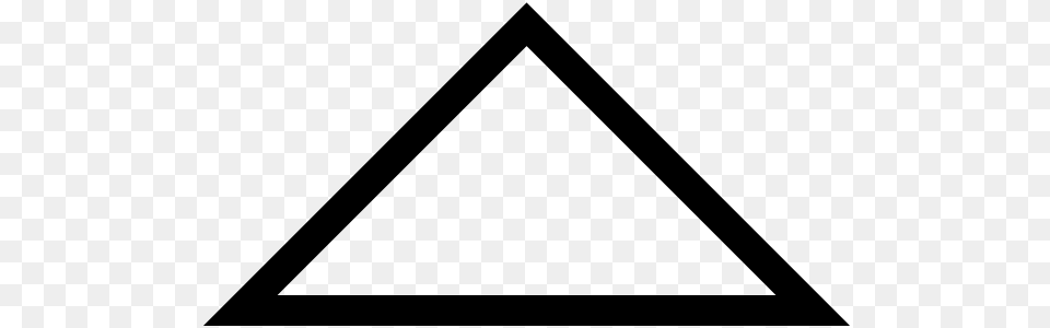 Isosclese Triangle Outline Makergrafix, Gray Free Png Download