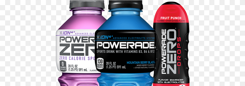 Isotonic Powerade Zero Drops Orange Flavor Enhancer With Electrolytes, Bottle, Shaker Free Transparent Png