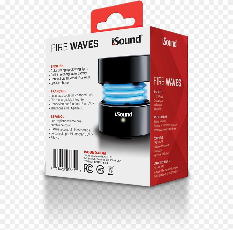 Isound 5314 Fire Waves Pk Rear Box, Bottle Png Image
