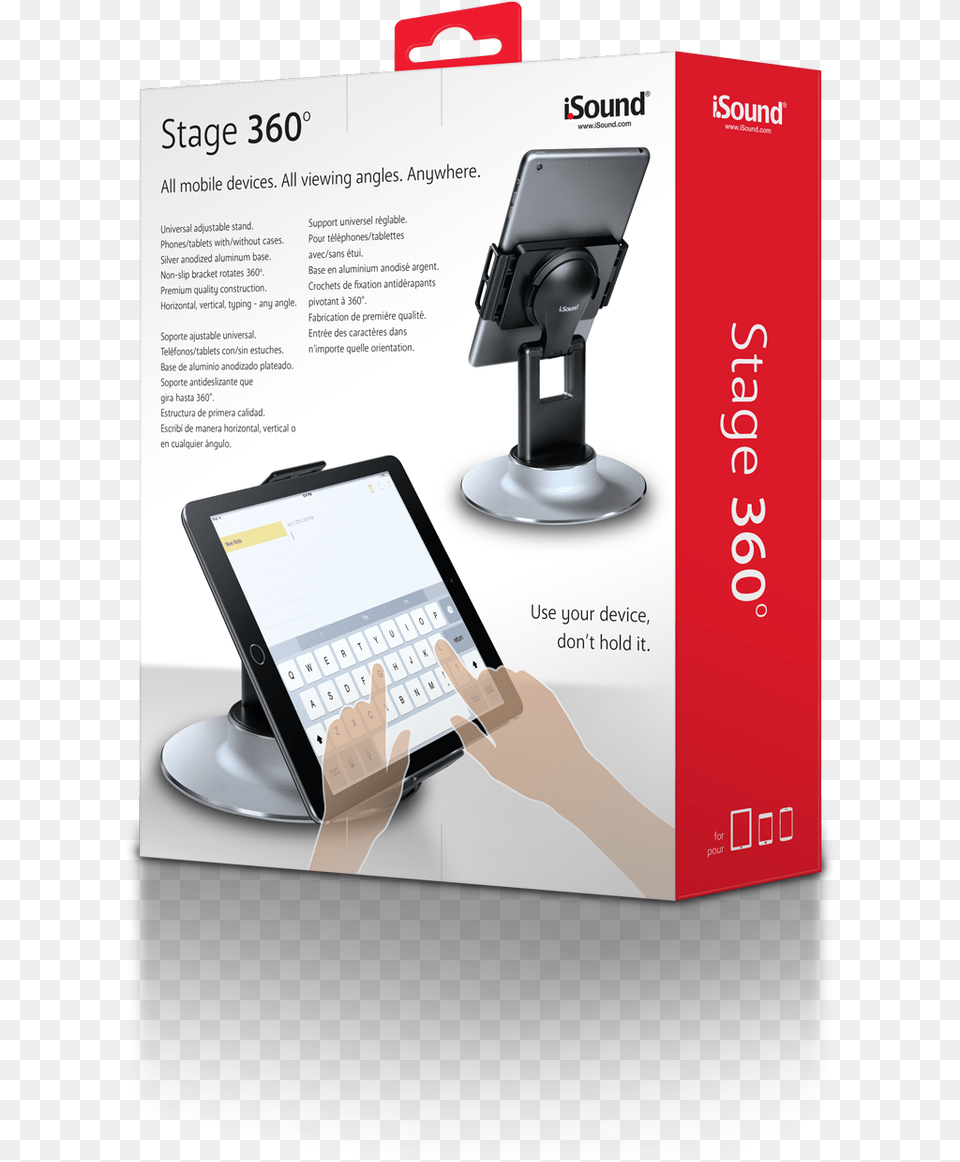 Isound Stage 360 Universal Adjustable Device Stand, Computer, Electronics, Tablet Computer, Computer Hardware Free Png