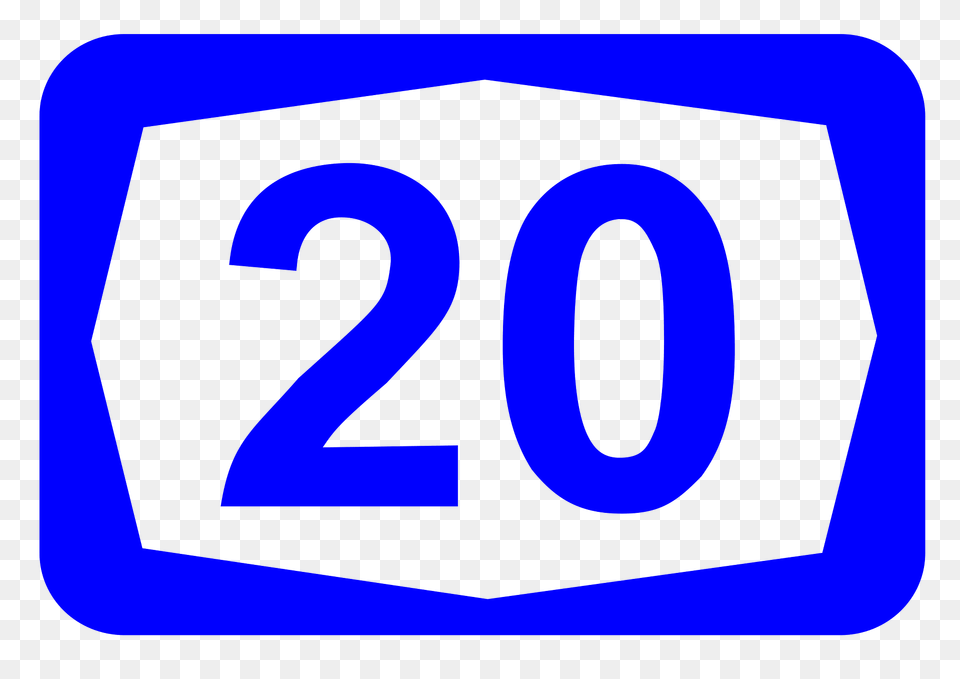 Isr Hw 20 Blue Clipart, Number, Symbol, Text Png Image