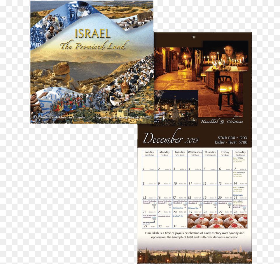 Israel The Promised Land Calendar, Text, Person Free Png Download