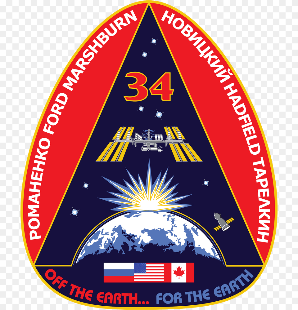 Iss Expedition 34 Patch Clipart, Badge, Logo, Symbol, Emblem Png Image